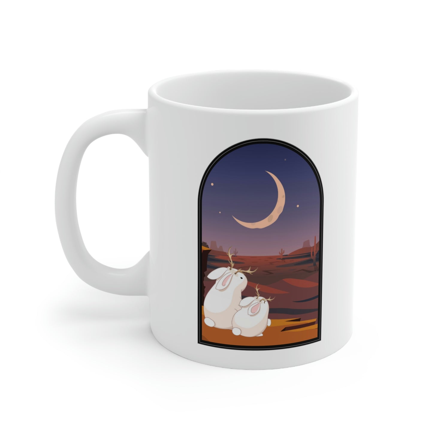 Jackalope Baby and Mom Ceramic Mug 11oz