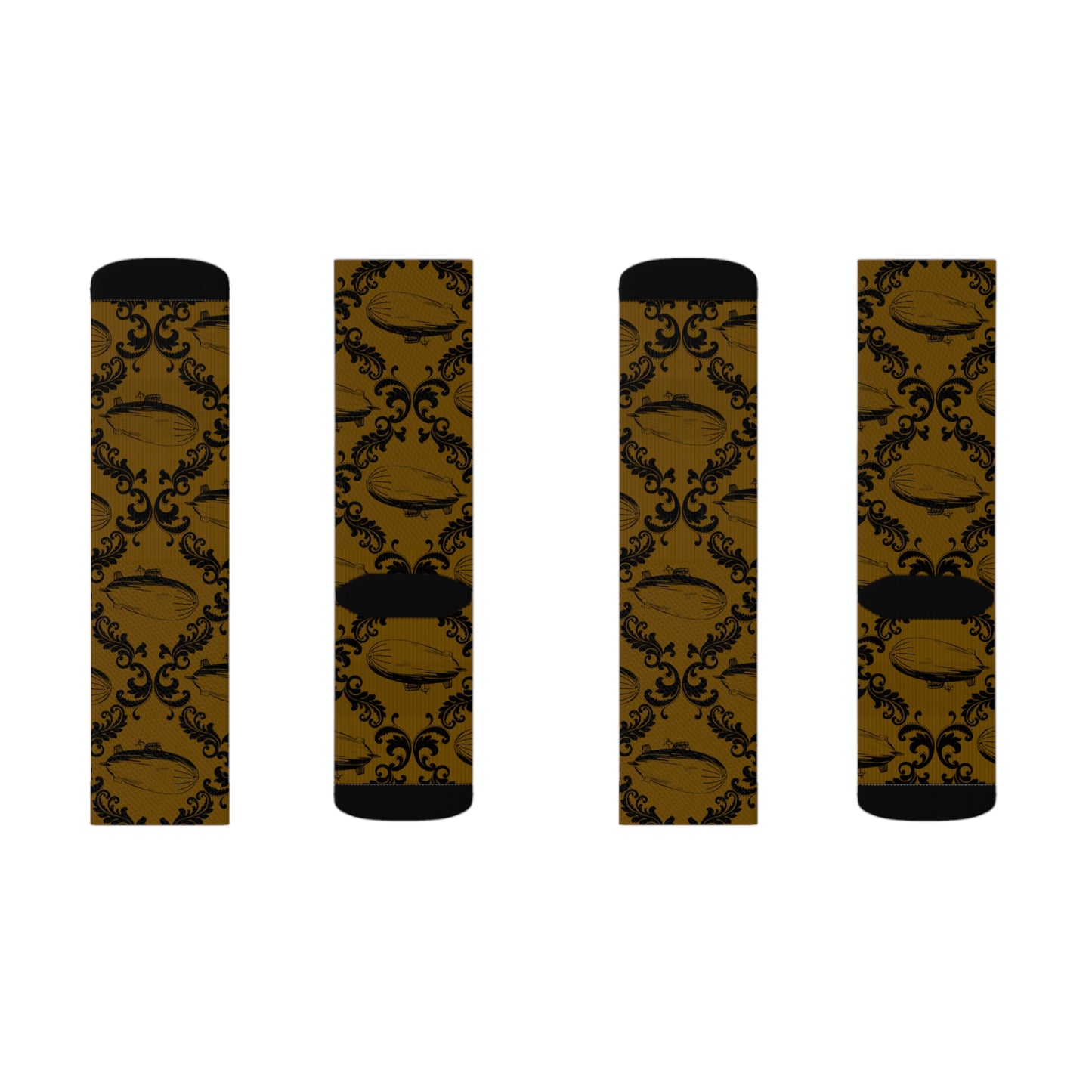 Airship Damask Steampunk Inspired Socks Lord and Lady Towers