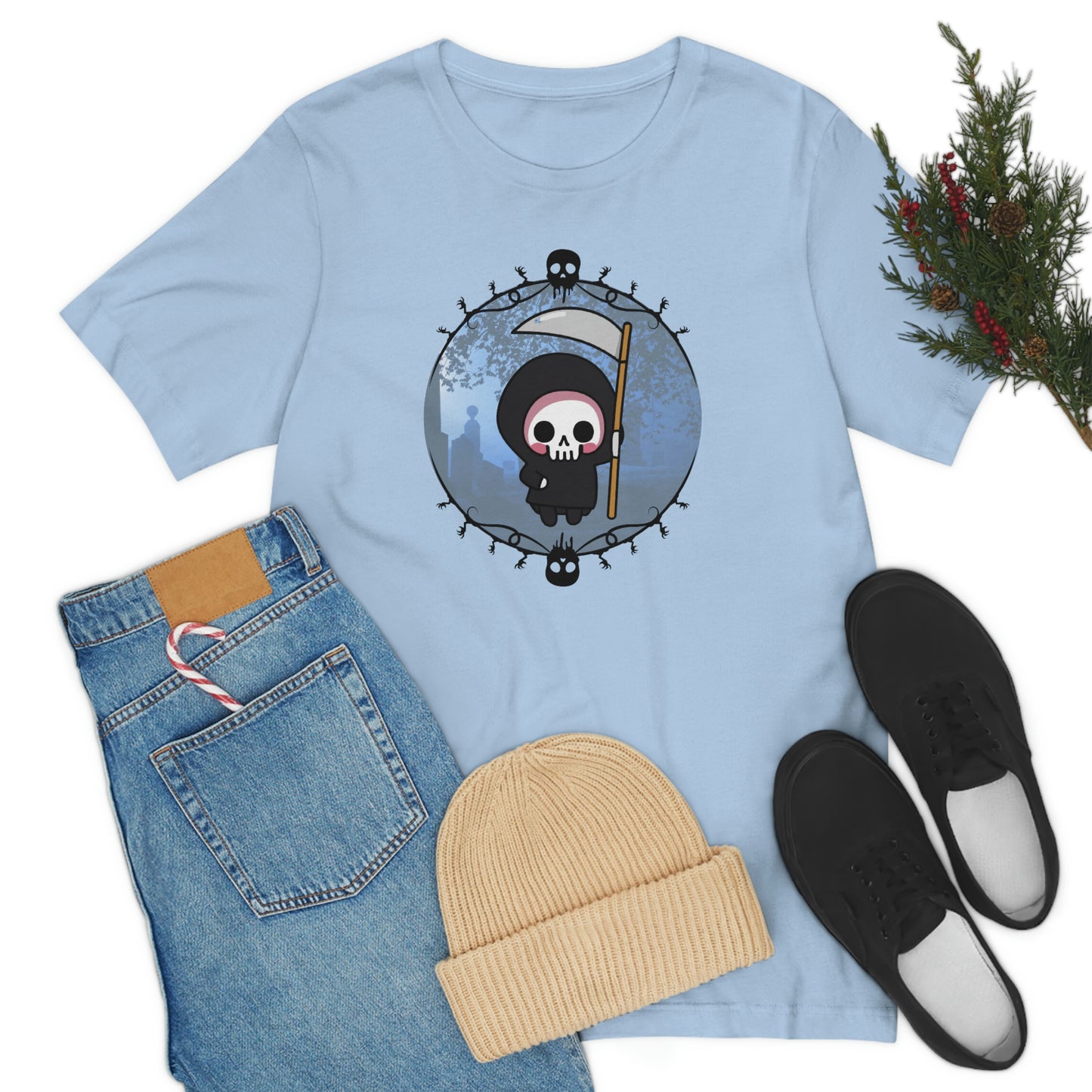 Kawaii Grim Reaper Gothic Shirt- Great for Pastel Goth Look Lord and Lady Towers