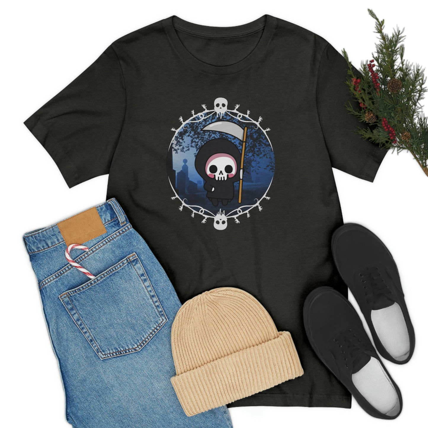 Kawaii Grim Reaper Gothic Shirt- Great for Pastel Goth Look Lord and Lady Towers