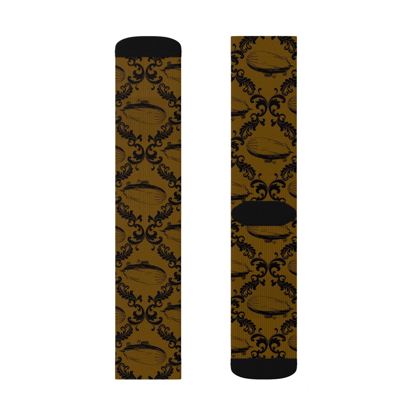 Airship Damask Steampunk Inspired Socks Lord and Lady Towers