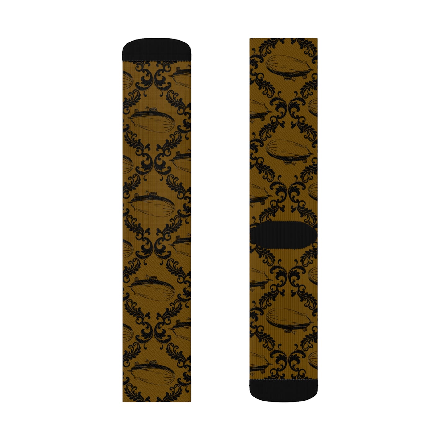 Airship Damask Steampunk Inspired Socks Lord and Lady Towers
