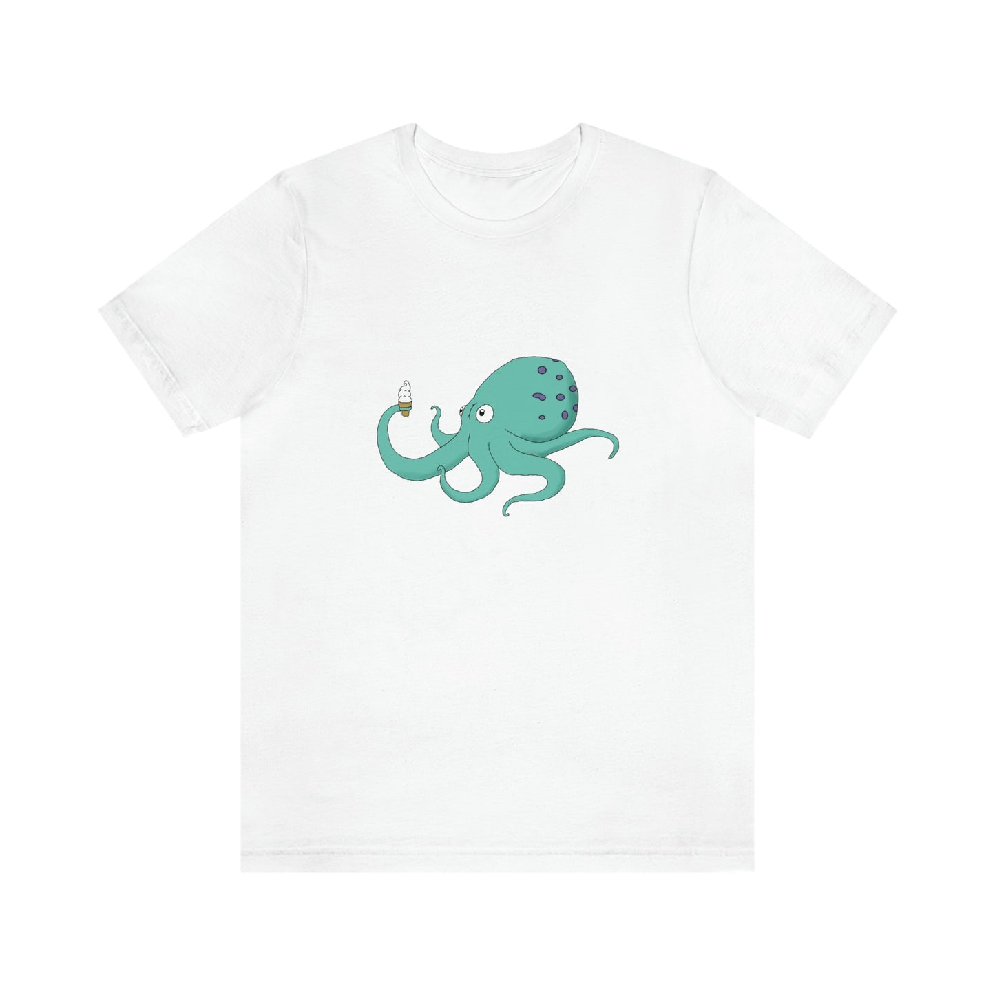 Curious Octopus Cartoon Unisex Tshirt Lord and Lady Towers