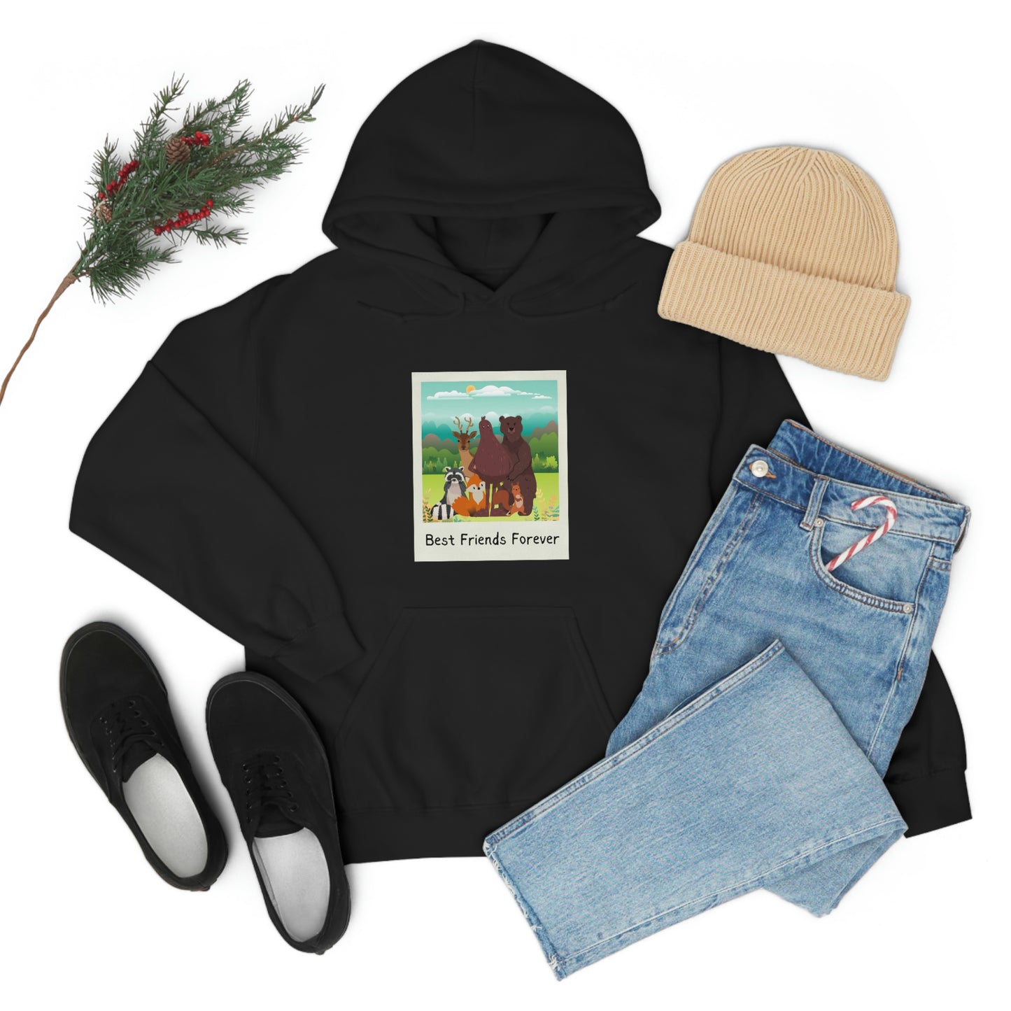 Best Friends Forever Bigfoot Cryptid Hooded Sweatshirt