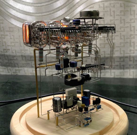 Nixie Tube Assemble Yourself Steampunk Retro Clock with Remote Lord and Lady Towers