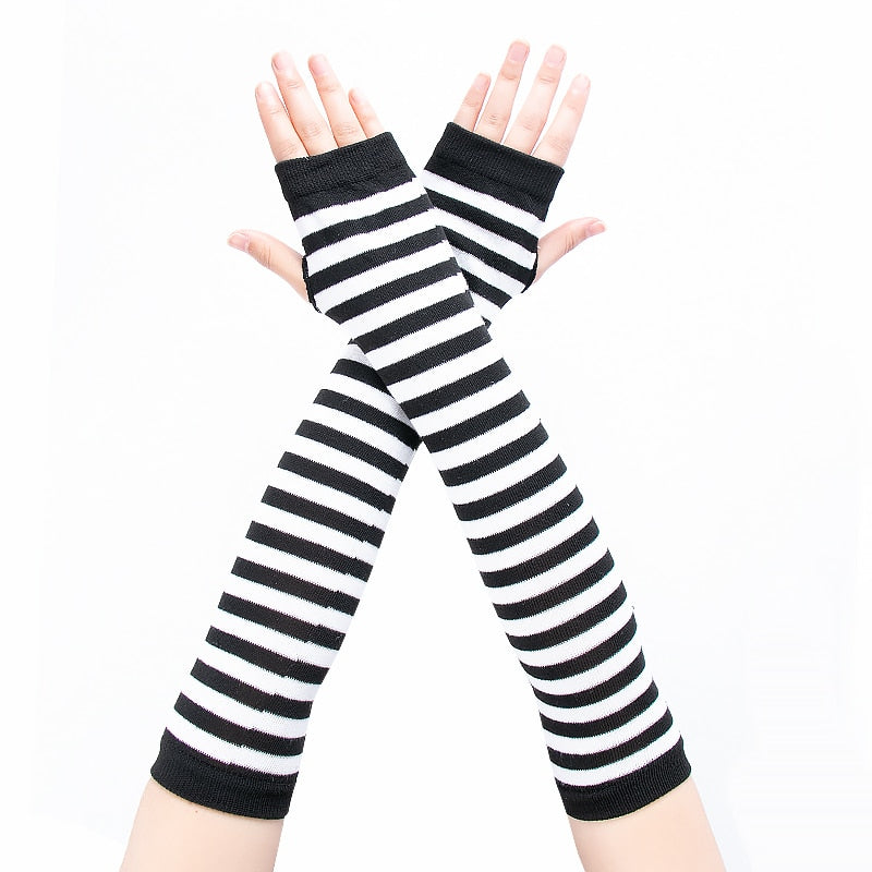 Long Black Fishnet Fingerless Gloves in Multiple Colors Lord and Lady Towers