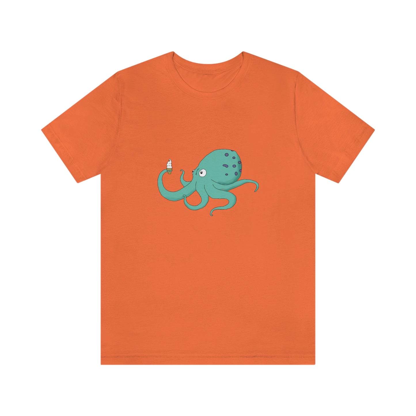 Curious Octopus Cartoon Unisex Tshirt Lord and Lady Towers