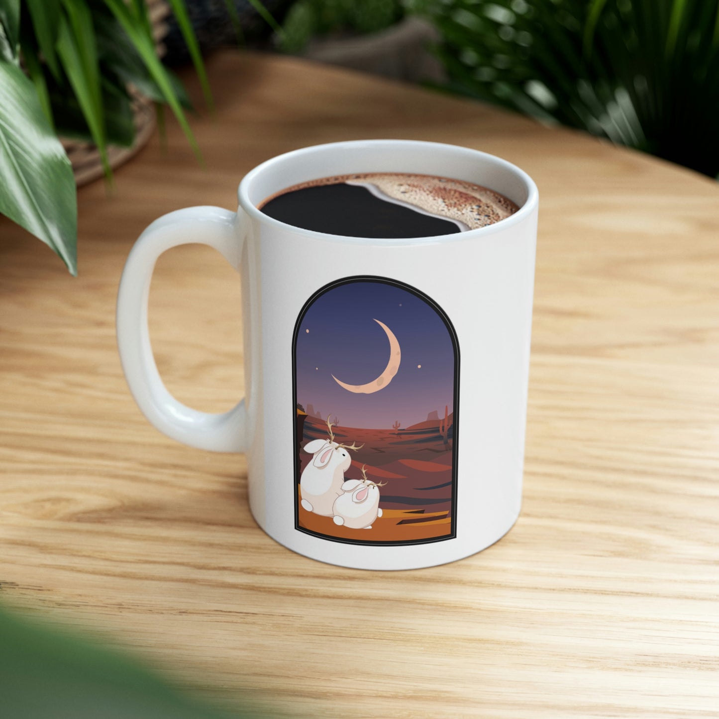 Jackalope Baby and Mom Ceramic Mug 11oz