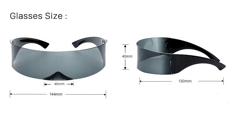 Cyberpunk Sunglasses (Back to The Future Style) Many colors or Mirror Available Lord and Lady Towers
