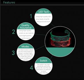 LED Light up GUI Design Cyberpunk Glasses -7 Colors Lord and Lady Towers