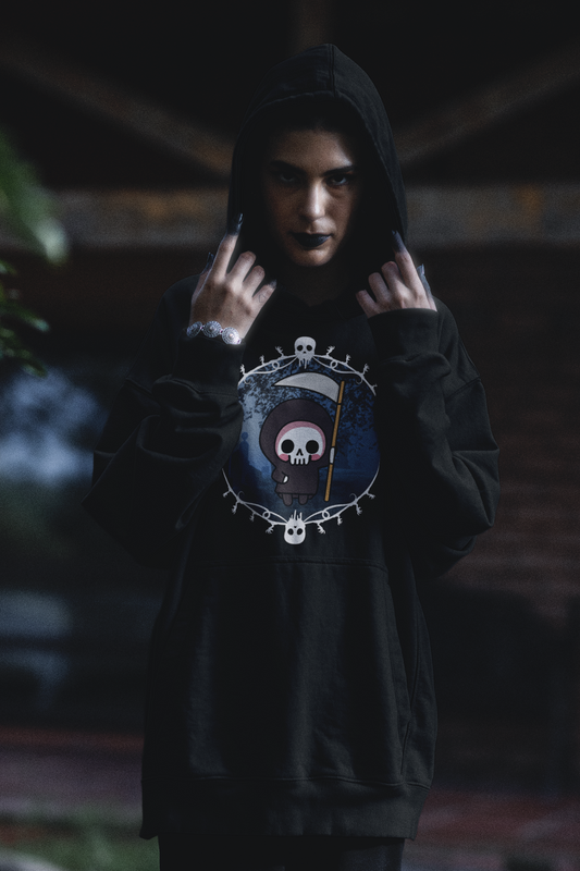 Kawaii Grim Reaper Hooded Sweatshirt