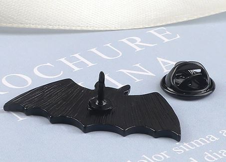Retro Style Mothman Cryptid Pin with Red Eyes Lord and Lady Towers