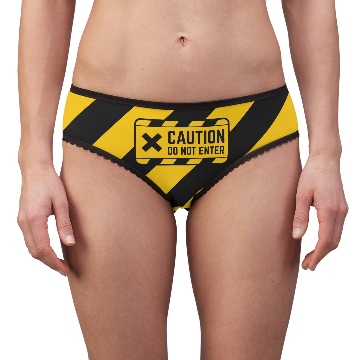 Caution Do Not Enter Hazard Stripe Briefs