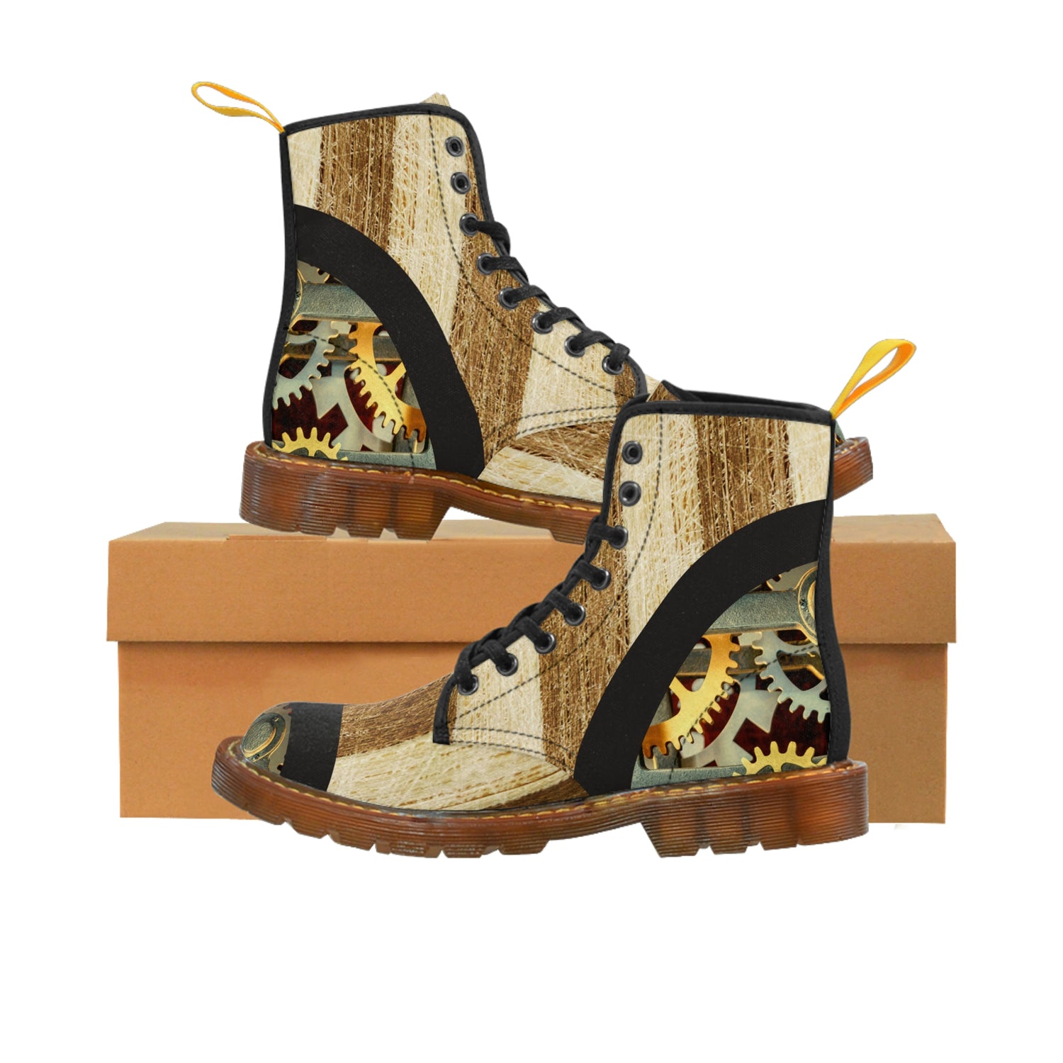 Women's Steampunk Gear Canvas Boots Lord and Lady Towers