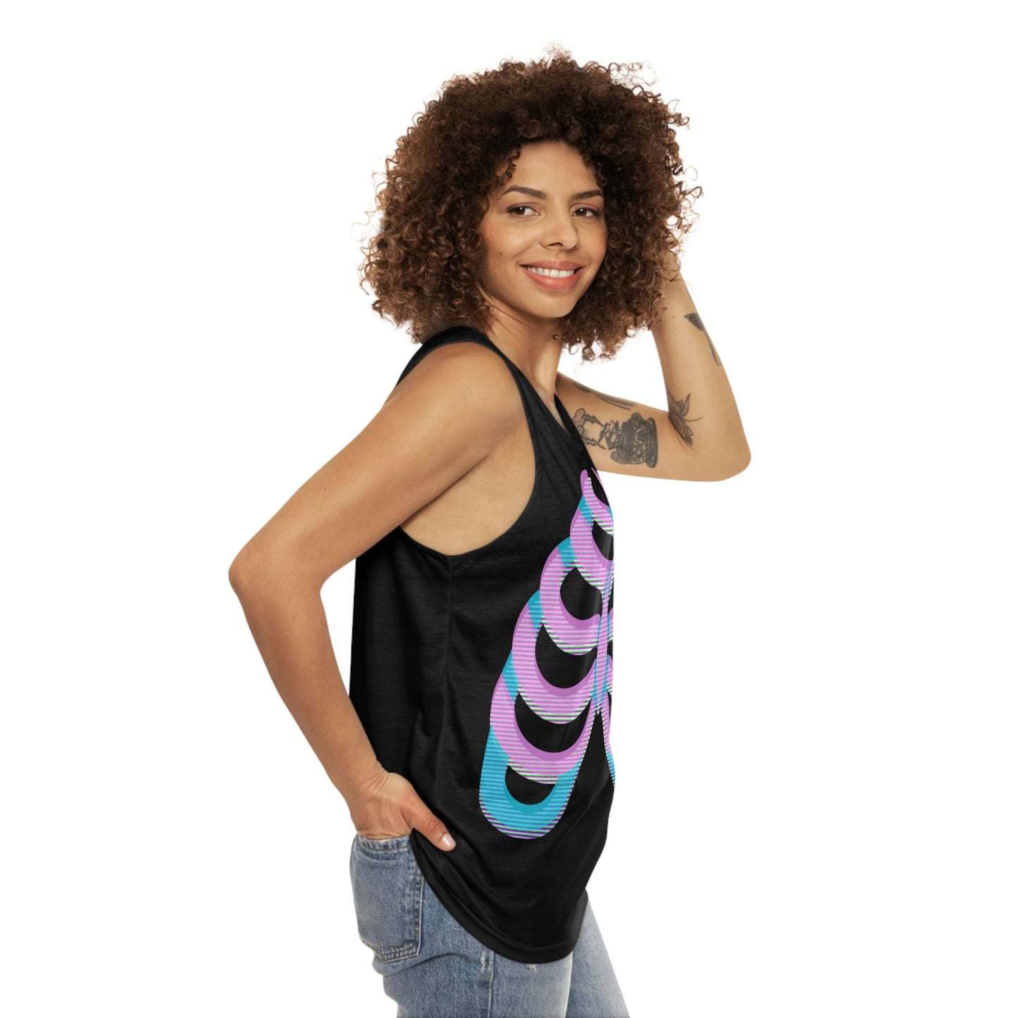 Gothic /Retro Wave Rib and Spine Tank Top Lord and Lady Towers