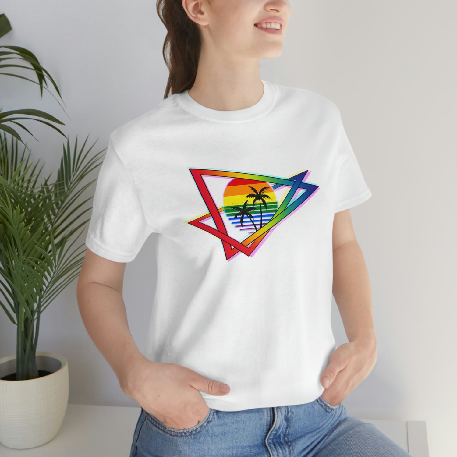 Outrun Style Rainbow Pride Shirt Lord and Lady Towers