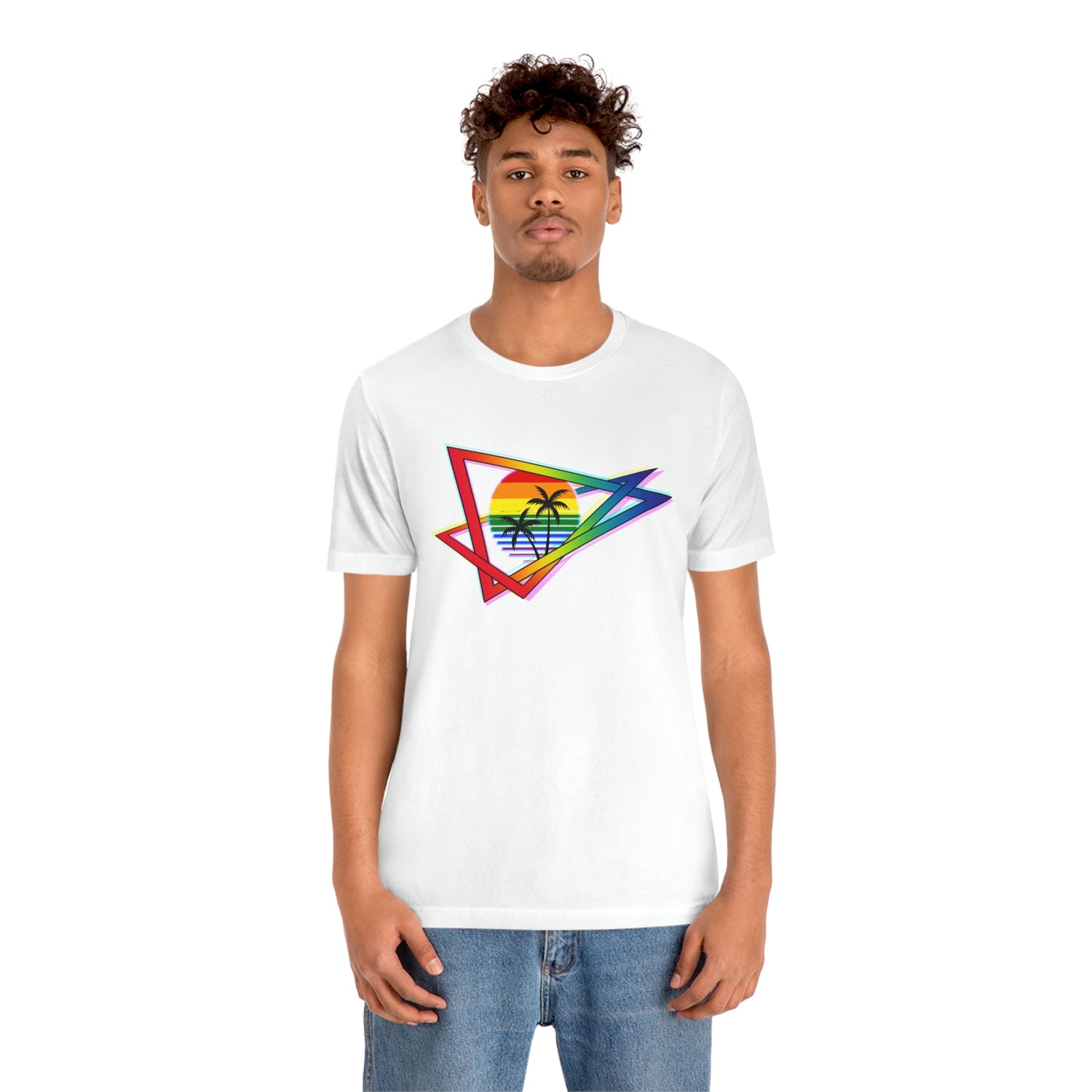Outrun Style Rainbow Pride Shirt Lord and Lady Towers
