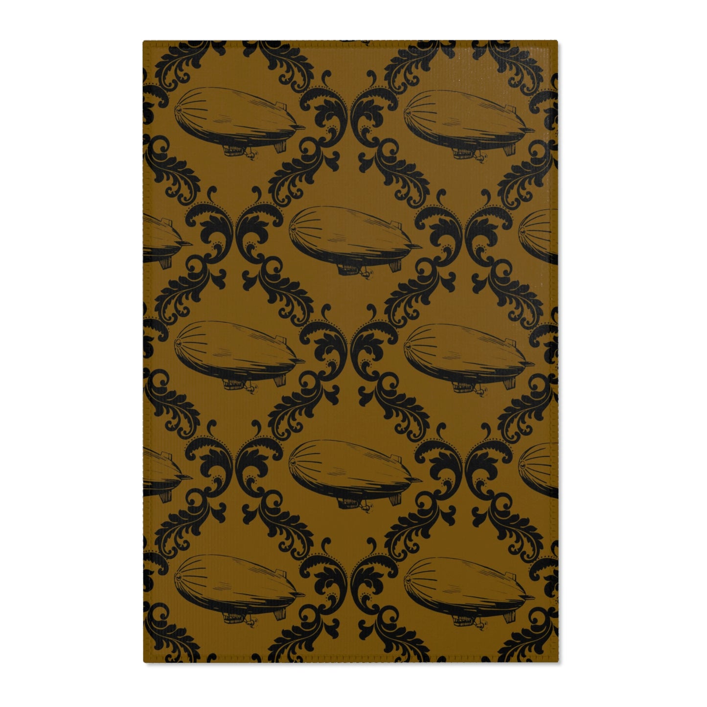 Steampunk Airship Damask Rug Lord and Lady Towers