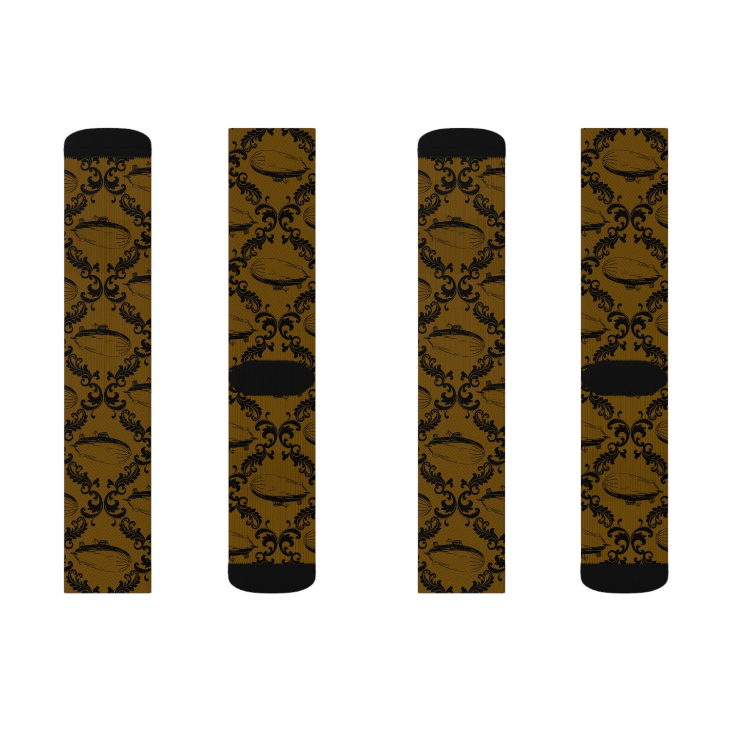 Airship Damask Steampunk Inspired Socks Lord and Lady Towers