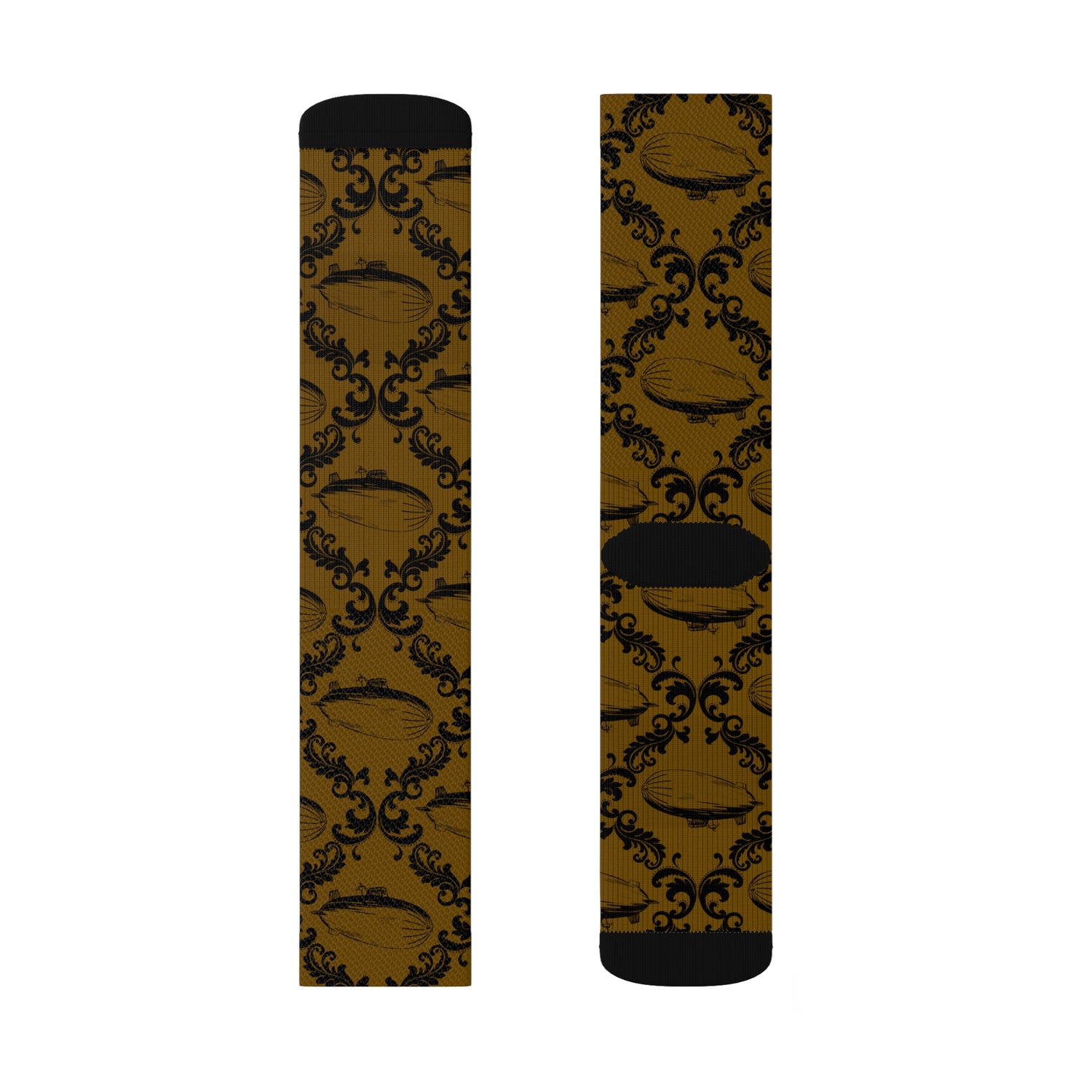 Airship Damask Steampunk Inspired Socks Lord and Lady Towers