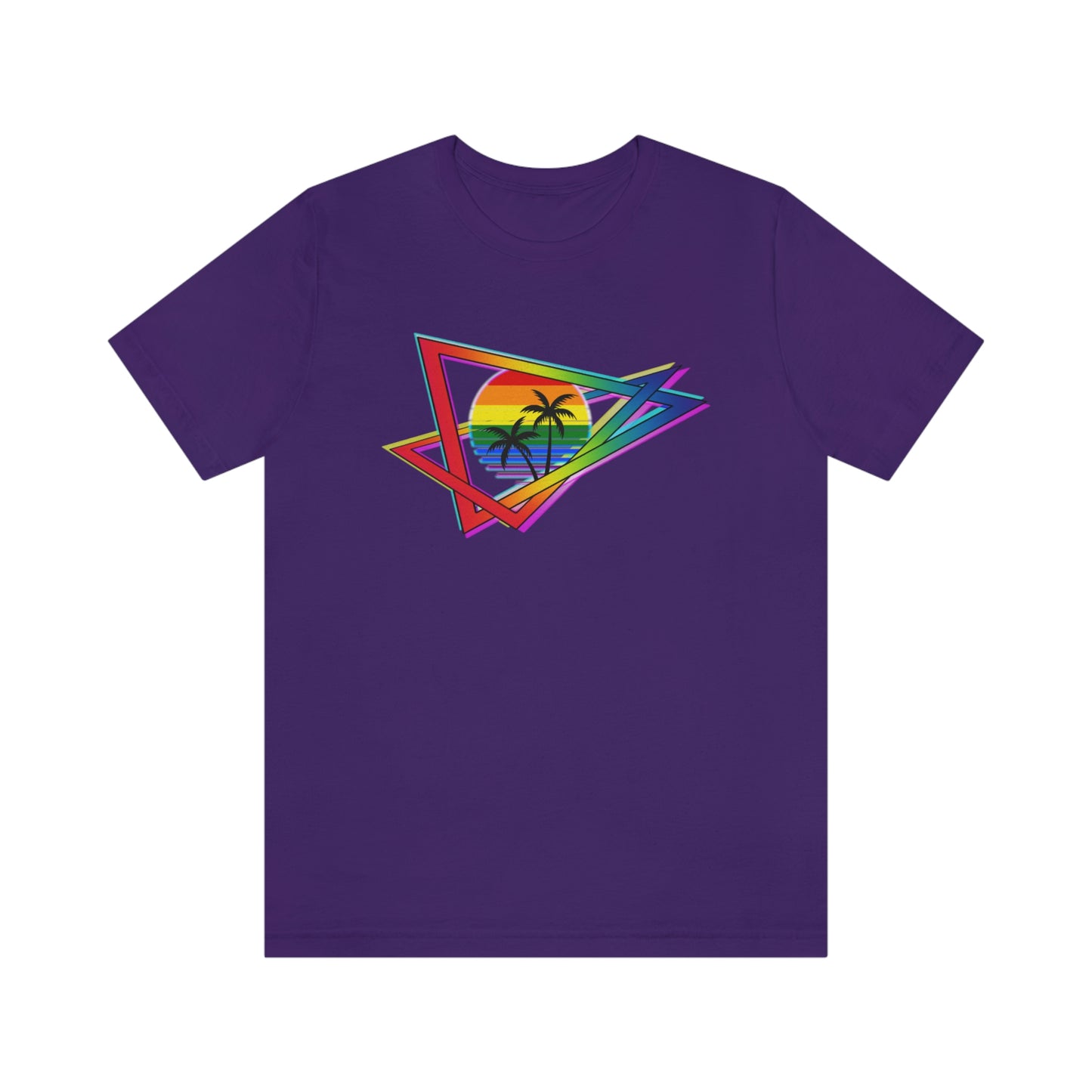 Outrun Style Rainbow Pride Shirt Lord and Lady Towers