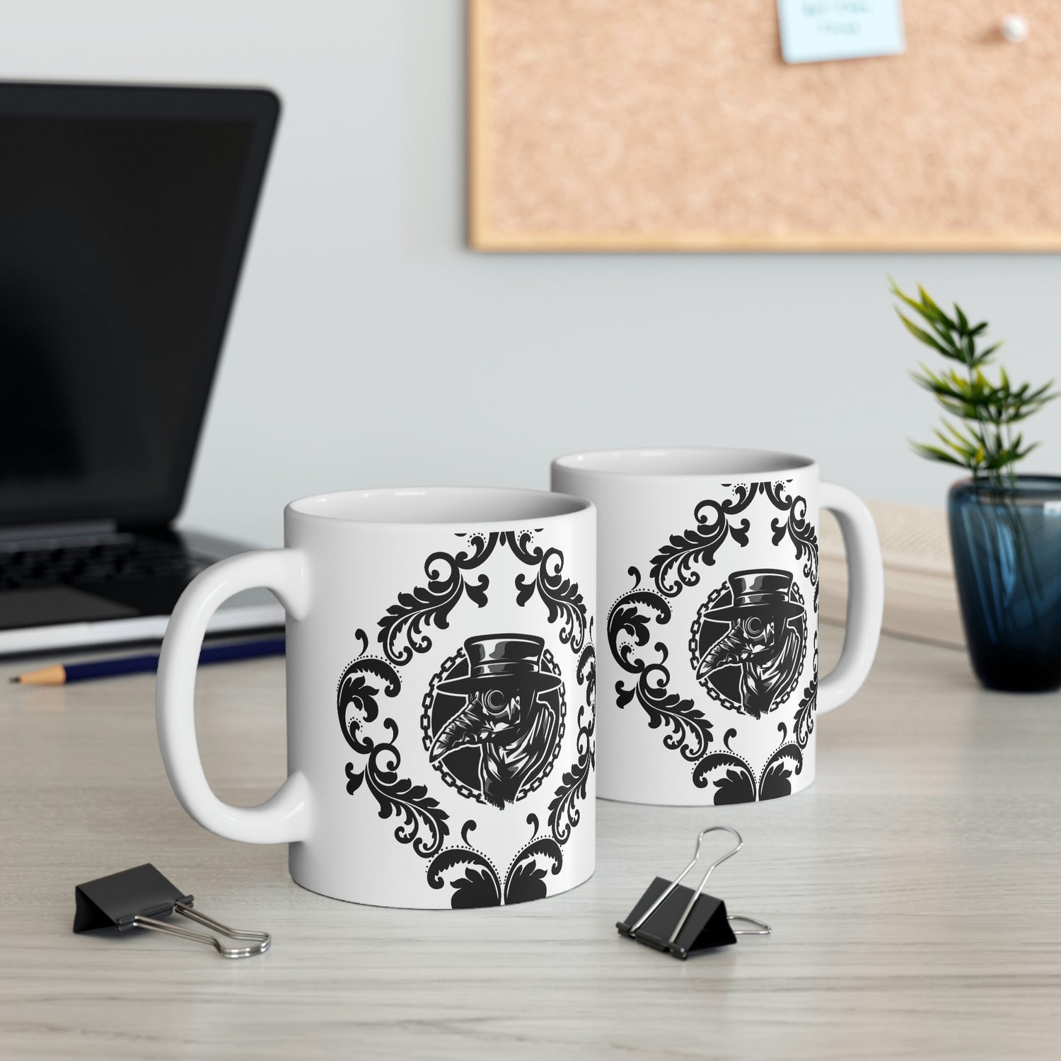 Plague Doctor with Filigree mug Lord and Lady Towers