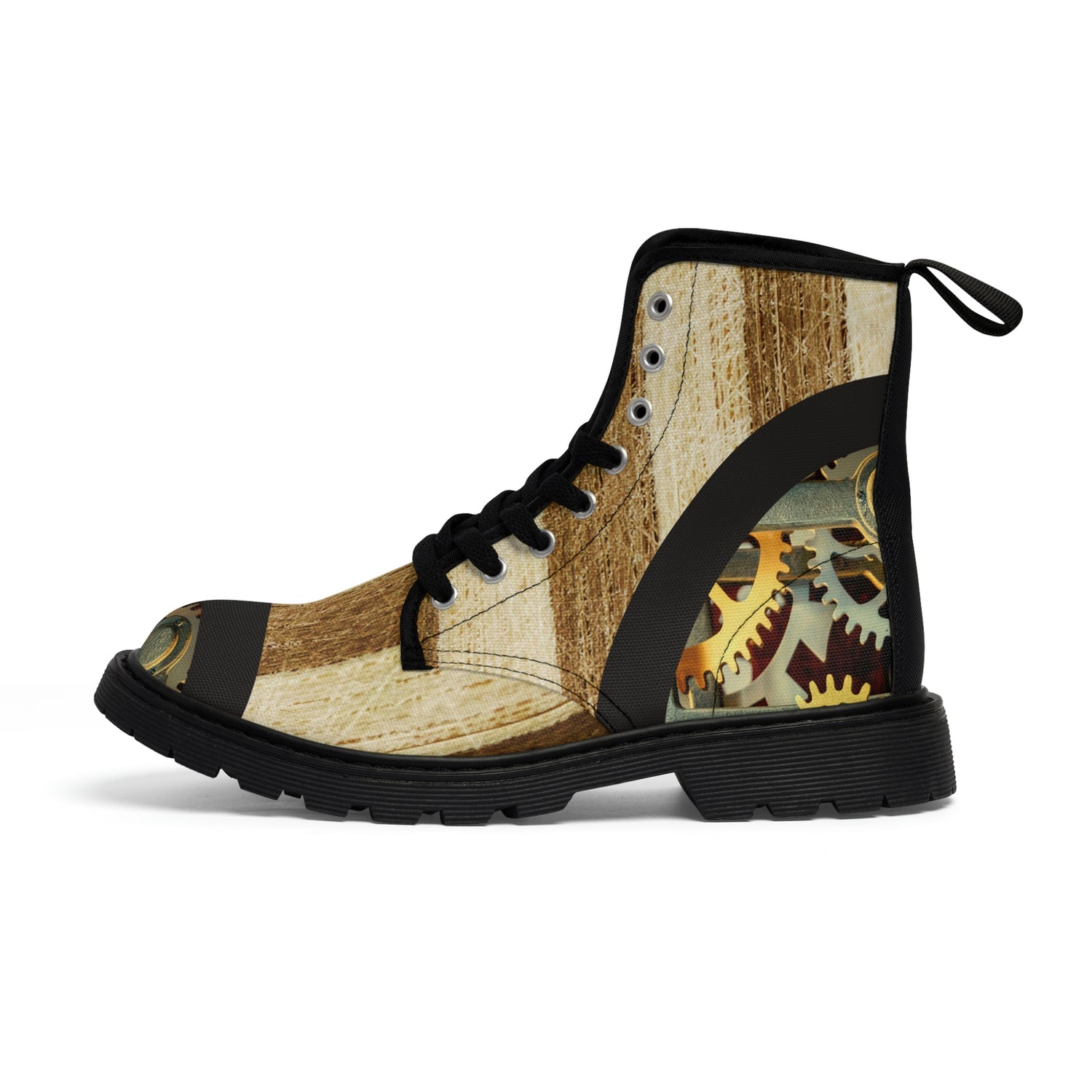 Women's Steampunk Gear Canvas Boots Lord and Lady Towers