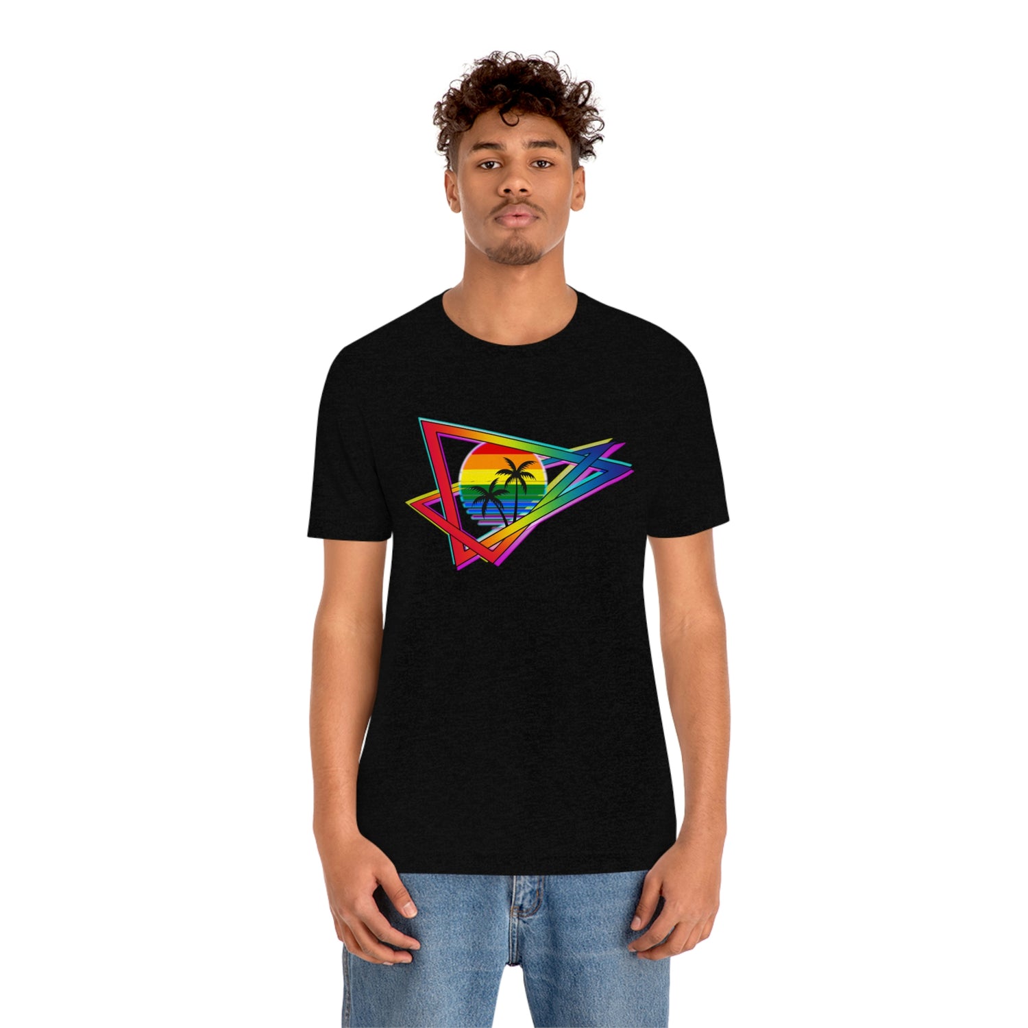 Outrun Style Rainbow Pride Shirt Lord and Lady Towers