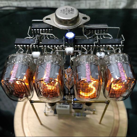 Nixie Tube Assemble Yourself Steampunk Retro Clock with Remote Lord and Lady Towers