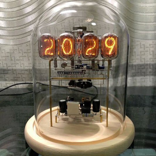 Nixie Tube Assemble Yourself Steampunk Retro Clock with Remote Lord and Lady Towers