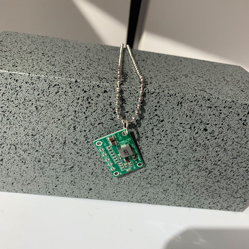 Cyberpunk Circuit Board Necklaces Lord and Lady Towers