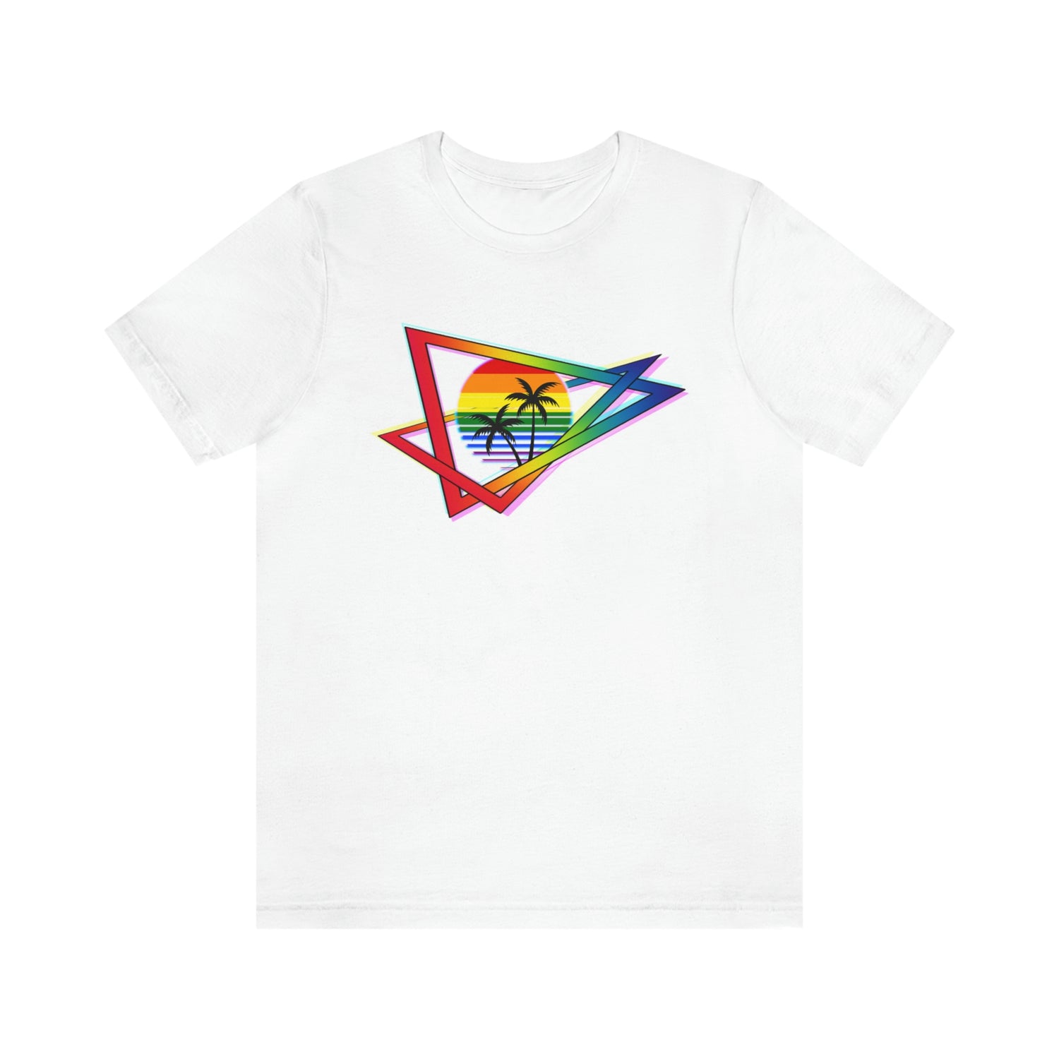 Outrun Style Rainbow Pride Shirt Lord and Lady Towers