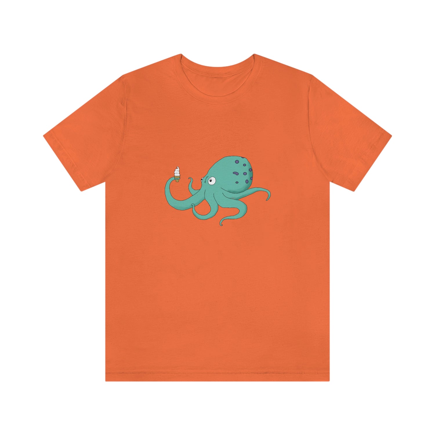 Curious Octopus Cartoon Unisex Tshirt Lord and Lady Towers