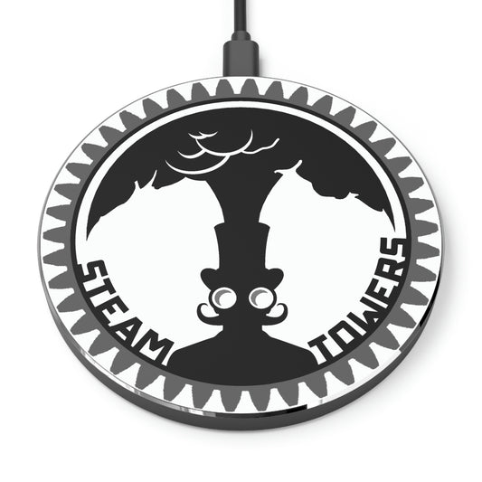 Steampunk Steamtowers Logo Wireless Charger for phones Lord and Lady Towers