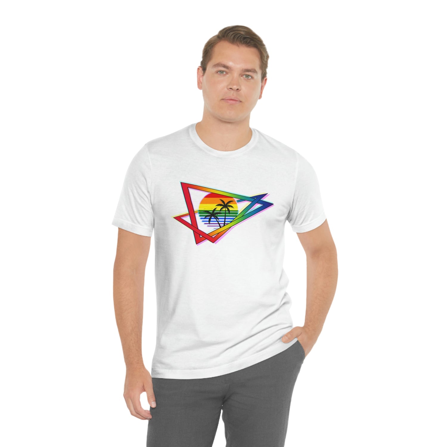 Outrun Style Rainbow Pride Shirt Lord and Lady Towers