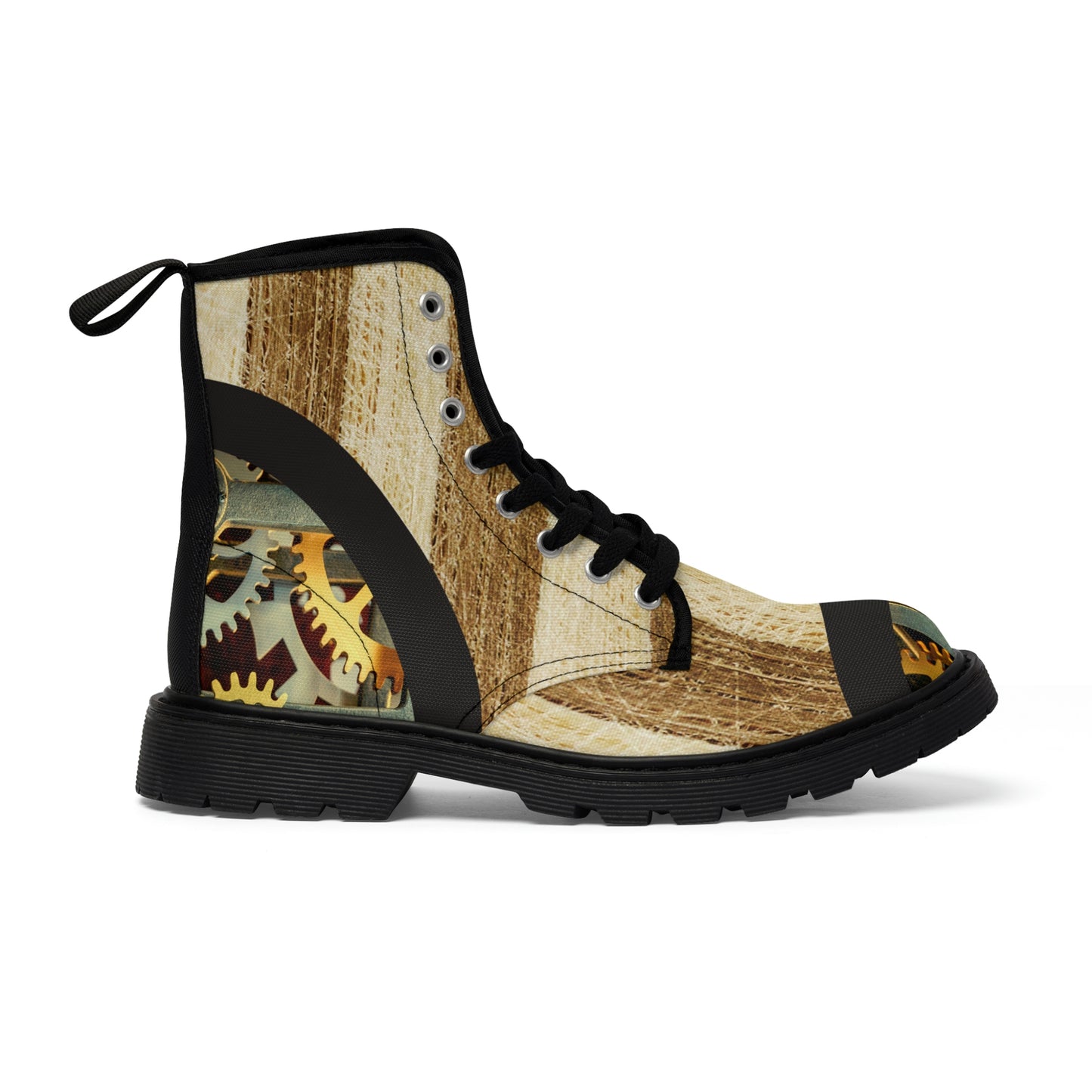 Women's Steampunk Gear Canvas Boots Lord and Lady Towers