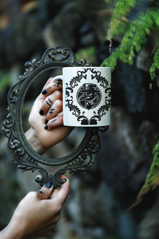 Plague Doctor with Filigree mug Lord and Lady Towers