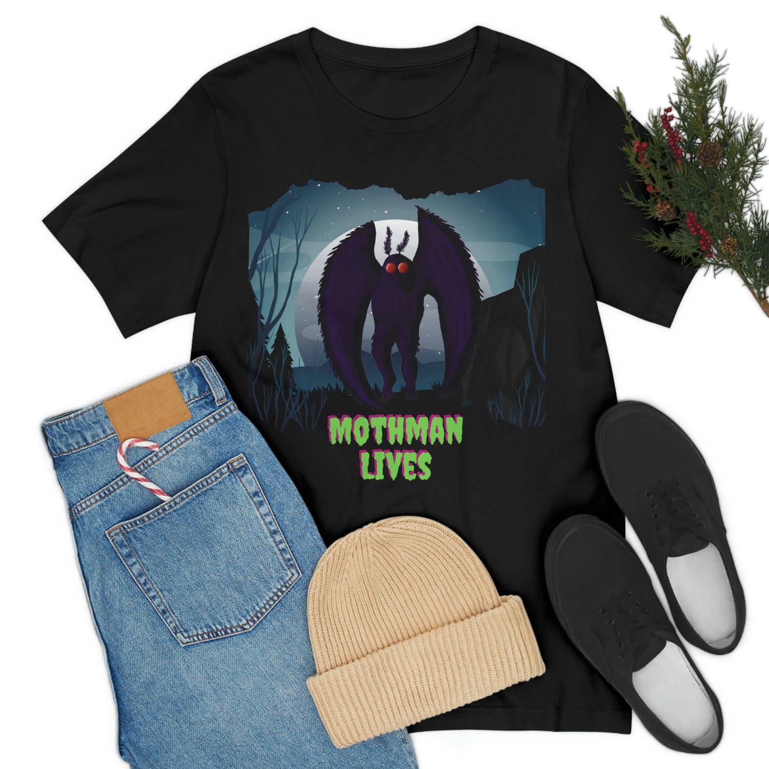 Mothman lives shirt- Awesome Cryptid Tshirt Lord and Lady Towers