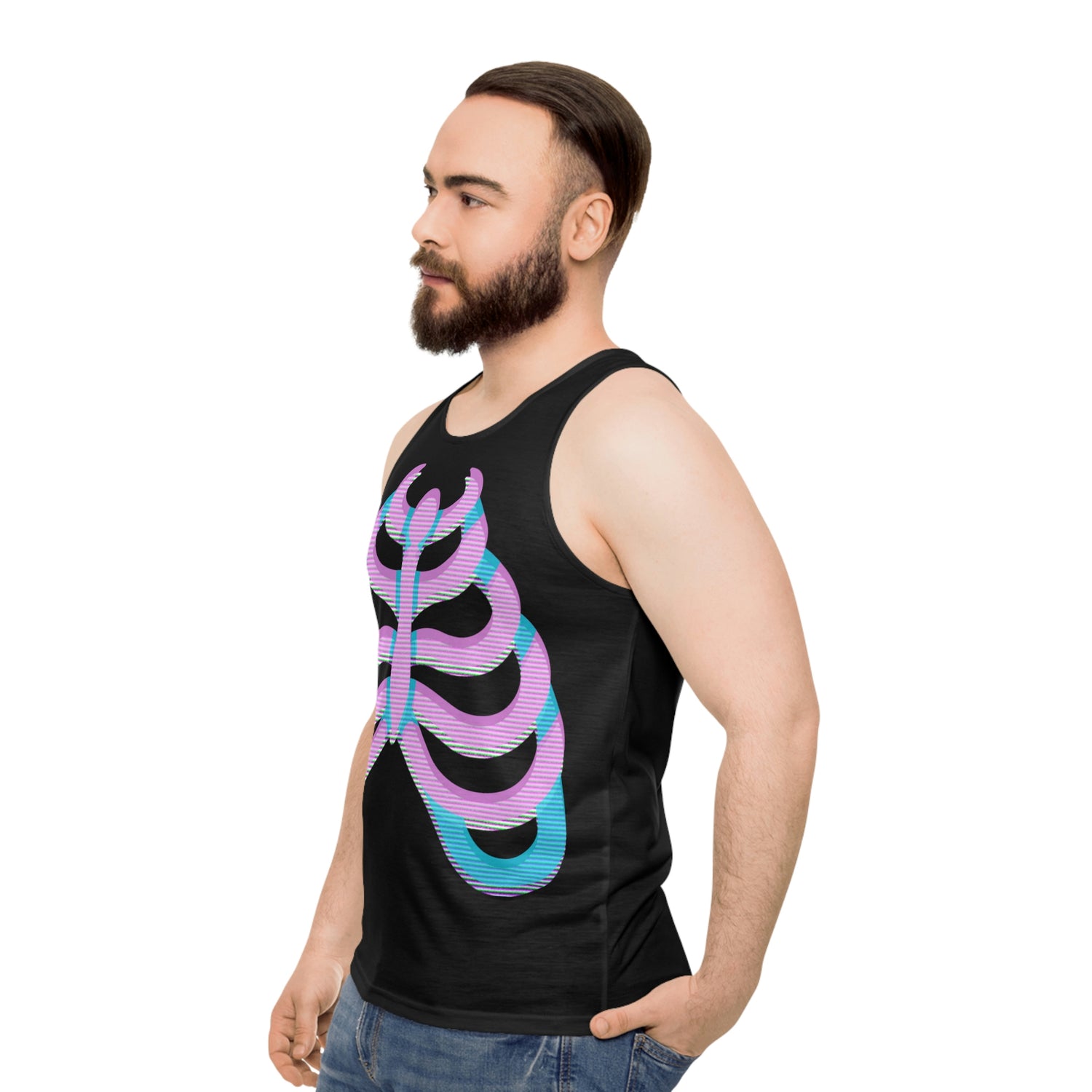 Gothic /Retro Wave Rib and Spine Tank Top Lord and Lady Towers