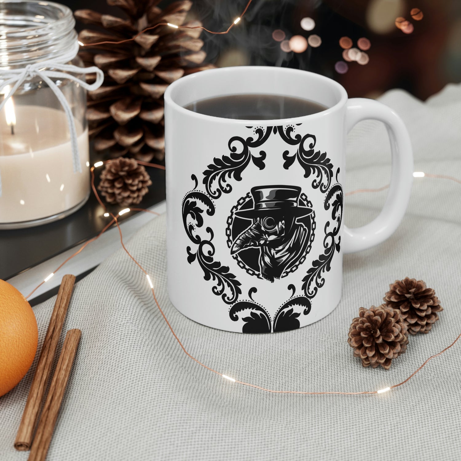 Plague Doctor with Filigree mug Lord and Lady Towers