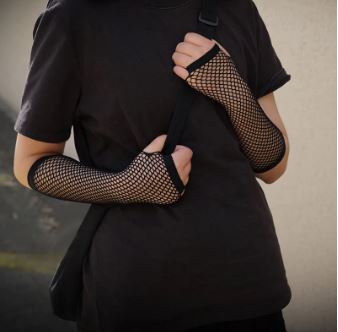 Long Black Fishnet Fingerless Gloves in Multiple Colors Lord and Lady Towers