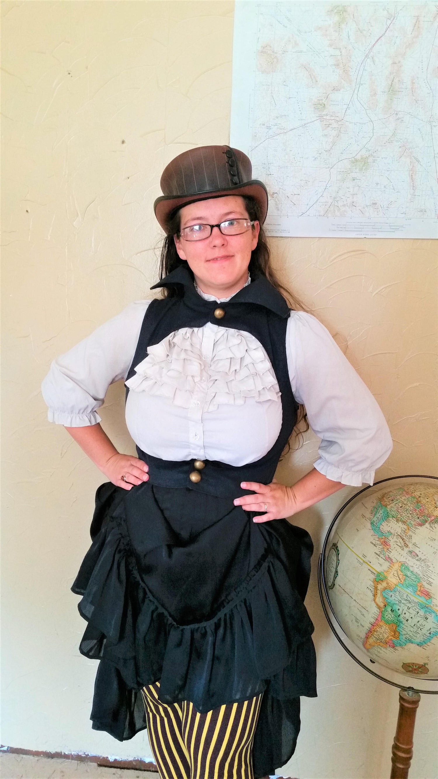 Black Gothic Steampunk Waistcoat Vest Lord and Lady Towers
