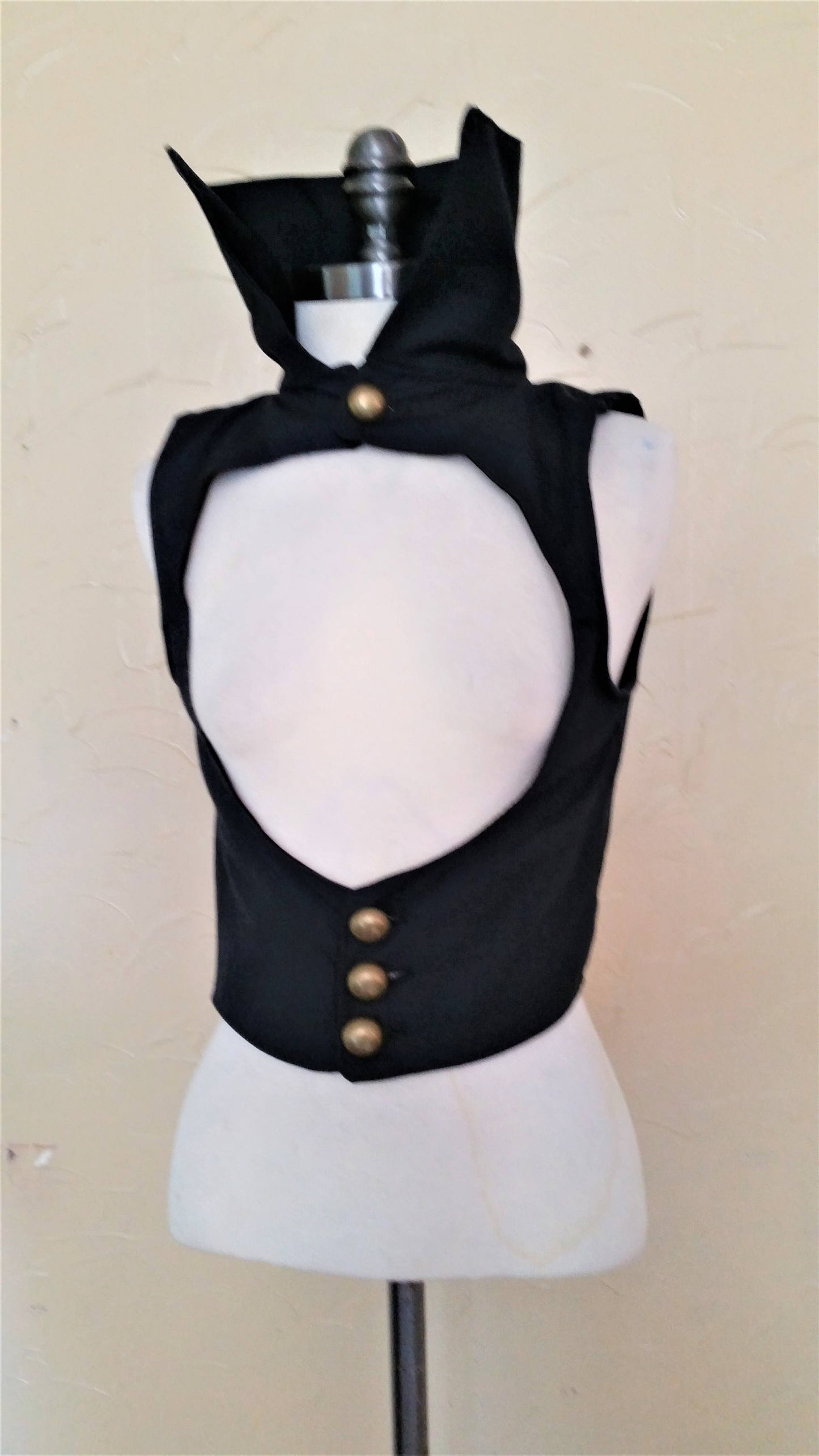 Black Gothic Steampunk Waistcoat Vest Lord and Lady Towers