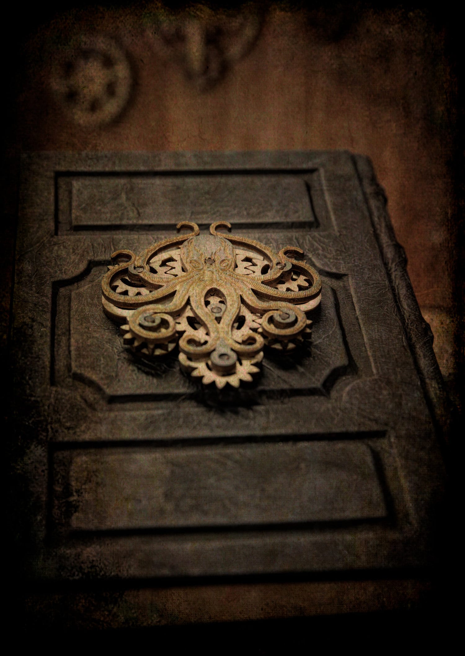 Kinetic Octopus Pendant with Moving Gears. Steampunk inspired. Lord and Lady Towers