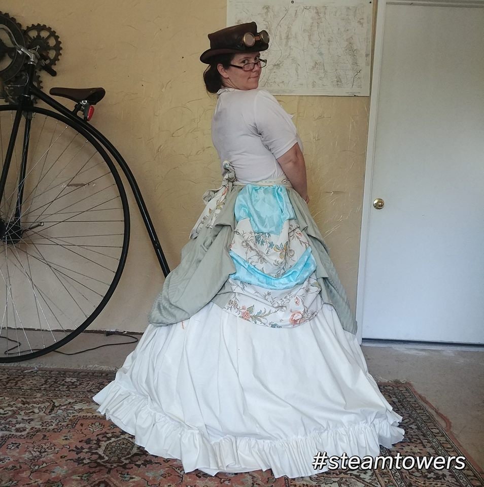 Steampunk Inspired Civil War Style Multi Layered Hoop Skirt Lord and Lady Towers