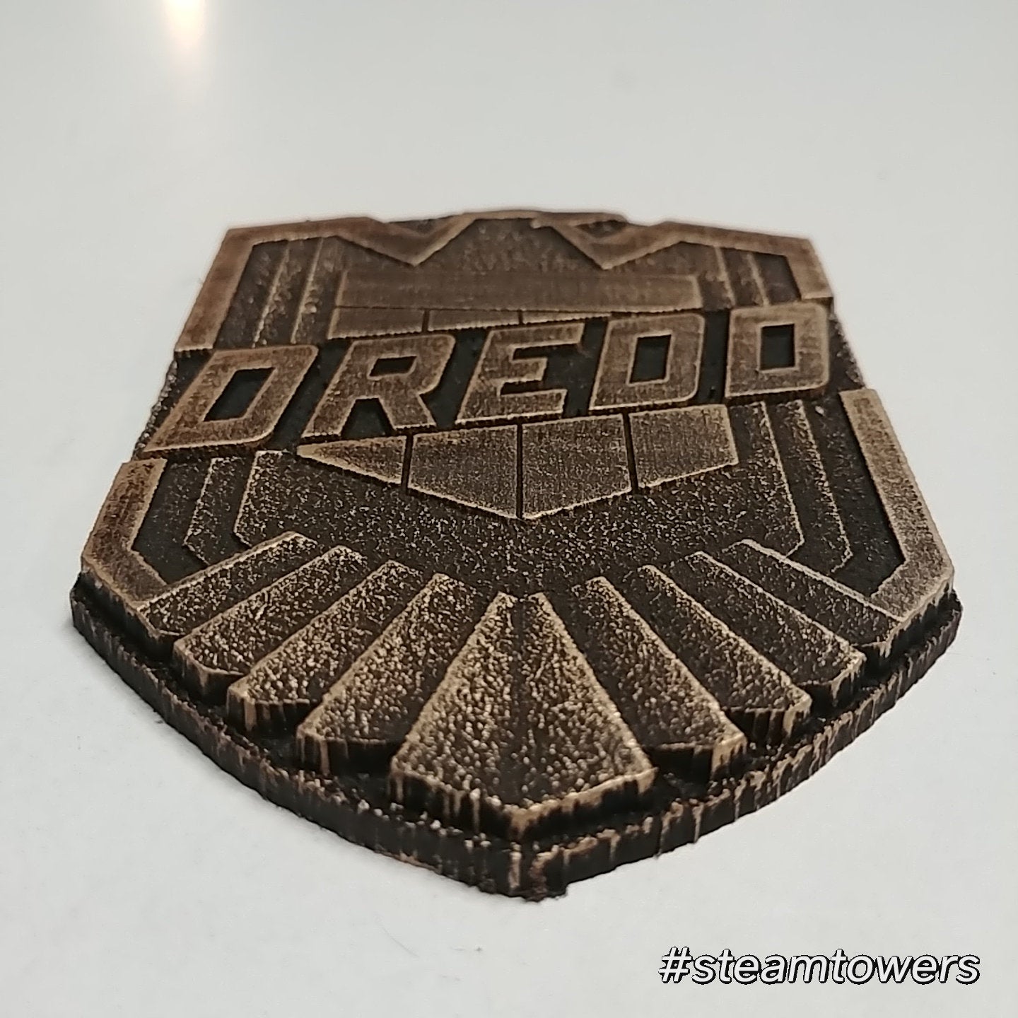 Custom Name Wooden Judge Dredd Badge with Magnetic Backing included. Durable! Lord and Lady Towers