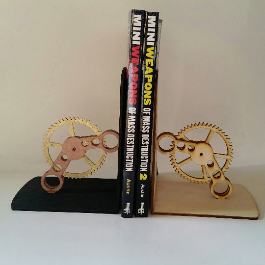 Rotating Gear Bookend File for Laser Cutting, 3D Printing, or Cricut Lord and Lady Towers