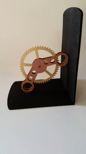 Rotating Gear Bookend File for Laser Cutting, 3D Printing, or Cricut Lord and Lady Towers