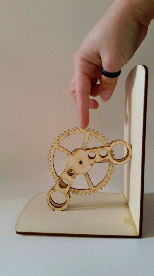 Rotating Gear Bookend File for Laser Cutting, 3D Printing, or Cricut Lord and Lady Towers