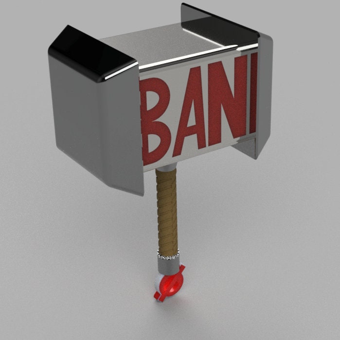 BAN Hammer 3D Print STL file -Troll Hunter Edition- Lord and Lady Towers